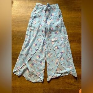 Rare Editions size 8 kids shorts with flower leg long cut outs